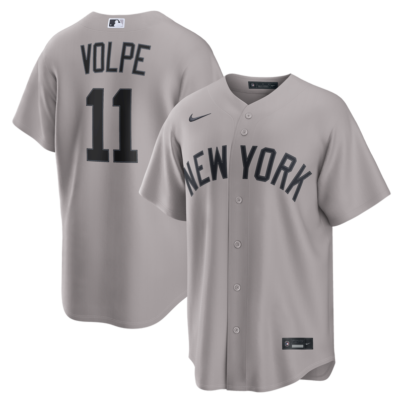 New York Yankees Anthony Volpe Nike Gray Road Replica Jersey
