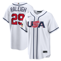 USA Baseball Cal Raleigh Nike White 2026 World Baseball Classic Home Stadium Jersey