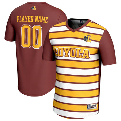 Loyola Chicago Ramblers GameDay Greats Collegiate Soccer NIL Pick-A-Player Fashion Jersey - Maroon/Gold