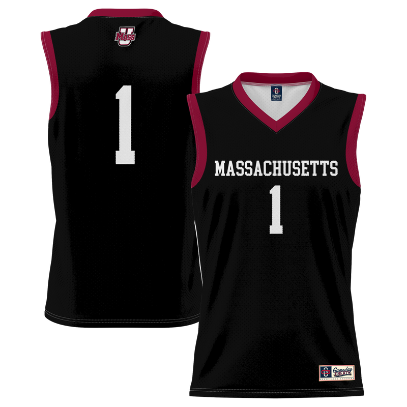 #1 UMass Minutemen GameDay Greats Lightweight Basketball Jersey - Black