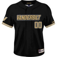 Vanderbilt Commodores GameDay Greats NIL Pick-A-Player Lightweight Baseball Jersey - Black