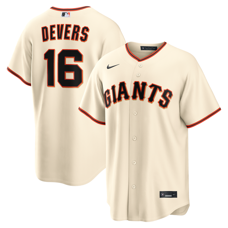 San Francisco Giants Rafael Devers Nike Cream Home Replica Jersey