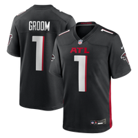 Atlanta Falcons Number 1 Groom Nike Black Game Jersey