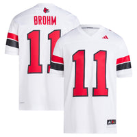 adidas Jeff Brohm White Louisville Cardinals Football Icon Premier Jersey