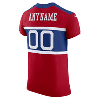 New York Giants Nike Red Alternate Vapor F.U.S.E. Elite Custom Jersey