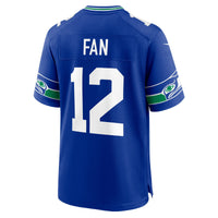 Seattle Seahawks 12s Nike Royal Throwback Player Game Jersey