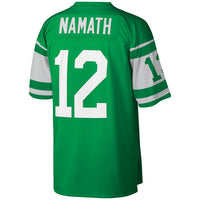 New York Jets Joe Namath Mitchell & Ness Green Big & Tall 1968 Retired Player Replica Jersey