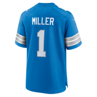 Detroit Lions Blake Miller Nike Blue 2026 NFL Draft First Round Pick No. 17 Team Game Jersey