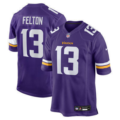 Minnesota Vikings Tai Felton Nike Purple Team Game Jersey