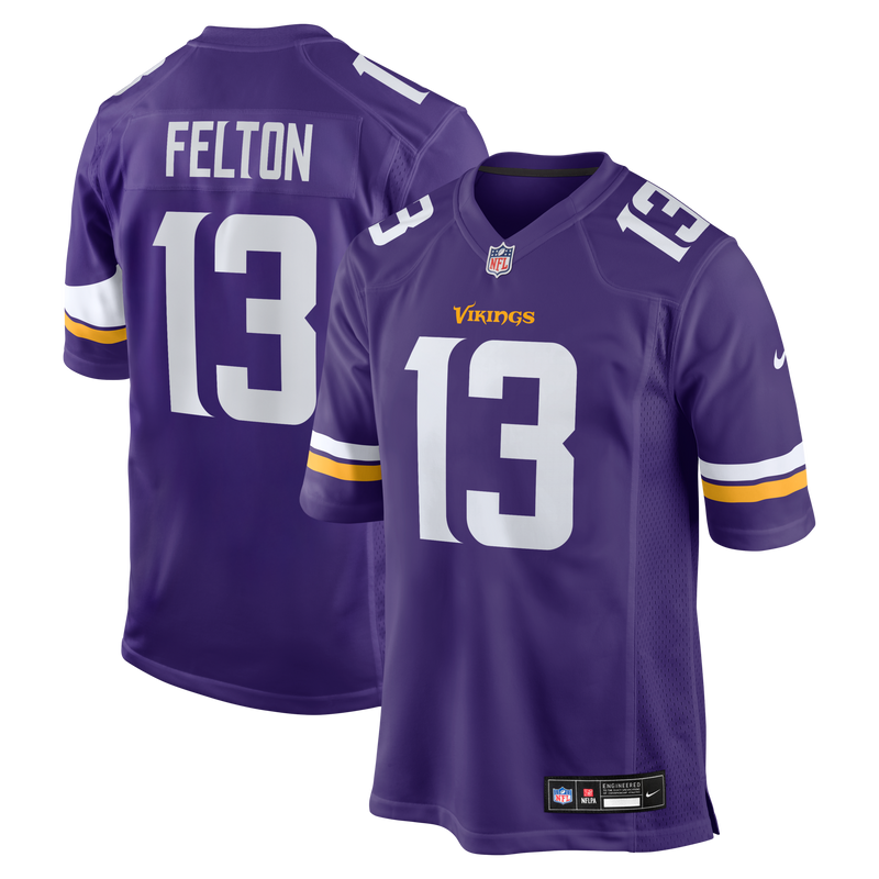 Minnesota Vikings Tai Felton Nike Purple Team Game Jersey