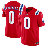 New England Patriots Christian Gonzalez Nike Red Alternate Vapor F.U.S.E. Stitched Limited Jersey