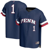 Pennsylvania Quakers GameDay Greats Pick-A-Player Baseball Fashion Jersey - Navy