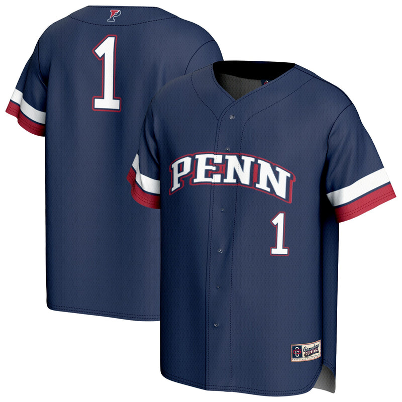 Pennsylvania Quakers GameDay Greats Pick-A-Player Baseball Fashion Jersey - Navy