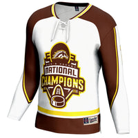 Western Michigan Broncos GameDay Greats 2025 NCAA Frozen Four Ice Hockey National Champions Commemorative Fashion Jersey - White