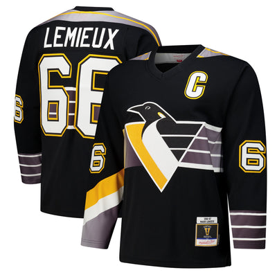 Pittsburgh Penguins Mario Lemieux Black 1996-97 Power Play Jersey