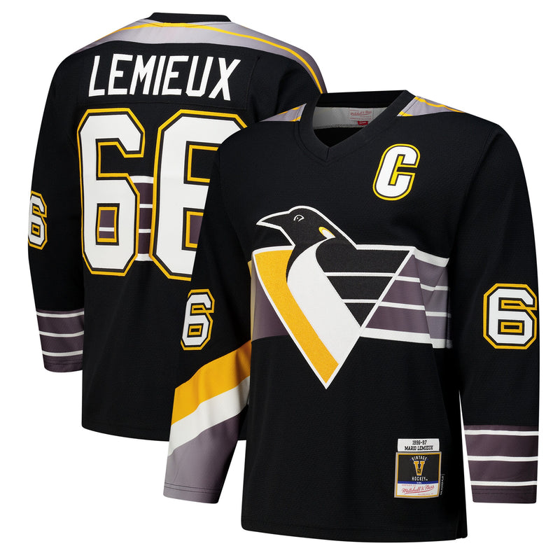 Pittsburgh Penguins Mario Lemieux Black 1996-97 Power Play Jersey