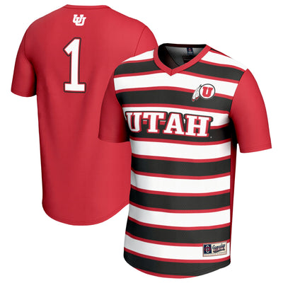 #1 Utah Utes GameDay Greats Lightweight Soccer Fashion Jersey - Red