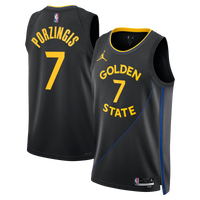 Golden State Warriors Jordan Brand 2024/25 Statement Edition Swingman Jersey - Black - Kristaps Porziņģis