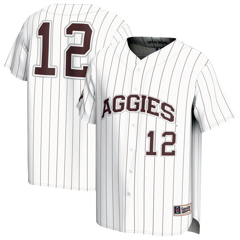 Texas A&M Aggies GameDay Greats Adult Lightweight Baseball Jersey - White