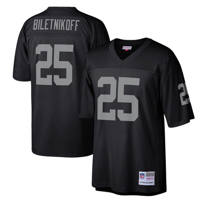 Las Vegas Raiders Fred Biletnikoff Mitchell & Ness Black Legacy Replica Jersey