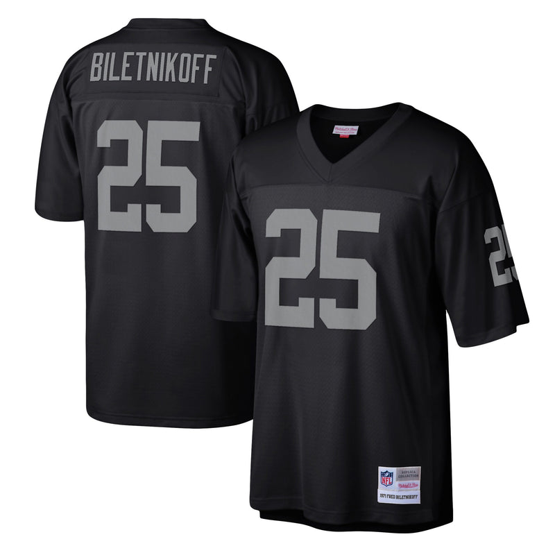 Las Vegas Raiders Fred Biletnikoff Mitchell & Ness Black Legacy Replica Jersey
