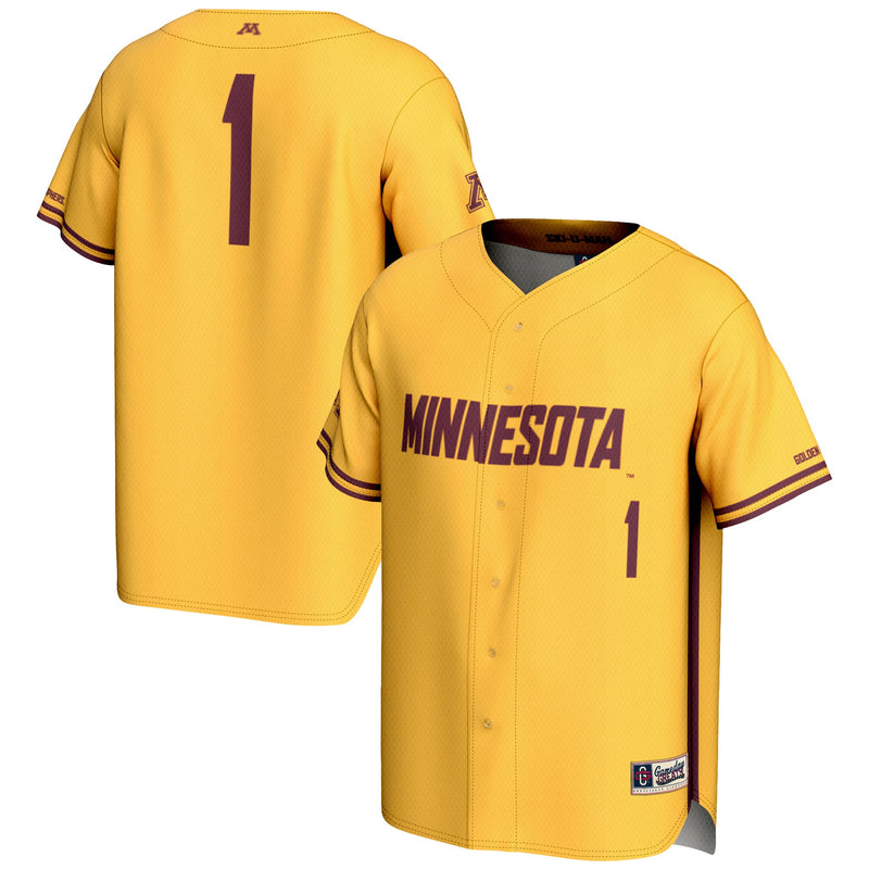 #1 Minnesota Golden Gophers GameDay Greats Lightweight Baseball Jersey - Gold