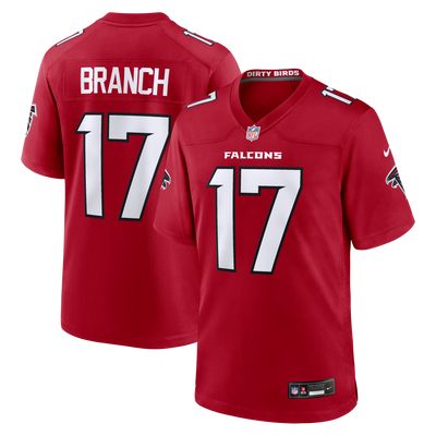 Atlanta Falcons Zachariah Branch Nike Red Team Game Jersey