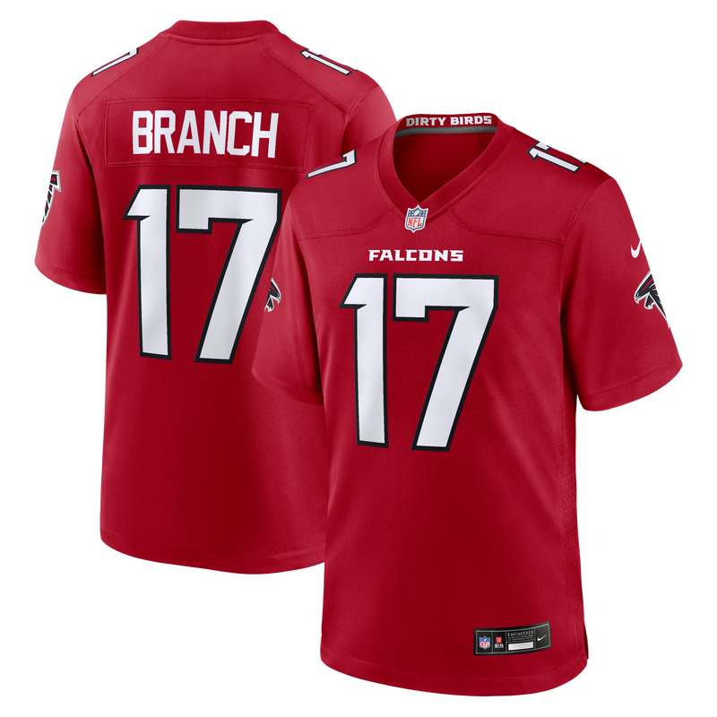 Atlanta Falcons Zachariah Branch Nike Red Team Game Jersey