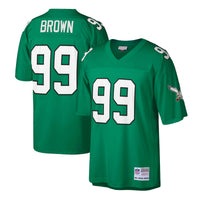 Philadelphia Eagles Jerome Brown Mitchell & Ness Kelly Green Big & Tall 1990 Retired Player Replica Jersey