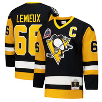 Pittsburgh Penguins Mario Lemieux Black 1991-92 Power Play Jersey