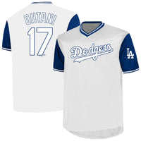 Los Angeles Dodgers Shohei Ohtani Profile White Big & Tall Name & Number Jersey