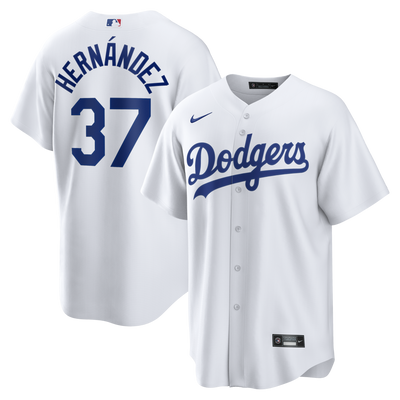 Los Angeles Dodgers Teoscar Hernández Nike White Home Replica Jersey