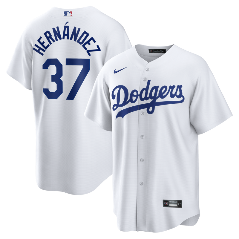 Los Angeles Dodgers Teoscar Hernández Nike White Home Replica Jersey