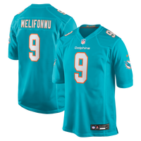 Miami Dolphins Ifeatu Melifonwu Nike Aqua Team Game Jersey