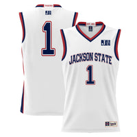 #1 Jackson State Tigers GameDay Greats Lightweight Basketball Jersey - White
