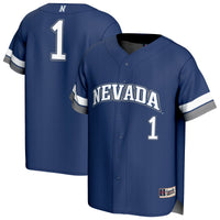 #1 Nevada Wolf Pack GameDay Greats Lightweight Collegiate Baseball Fashion Jersey - Navy