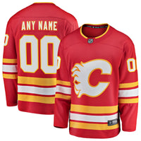 Calgary Flames Fanatics Red Home Breakaway Custom Jersey