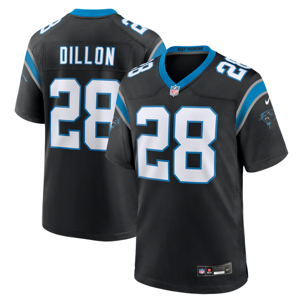 Carolina Panthers AJ Dillon Nike Black Team Game Jersey