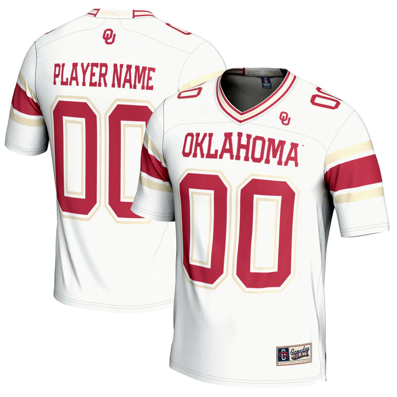 Oklahoma Sooners GameDay Greats NIL Pick-A-Player Football Jersey - White