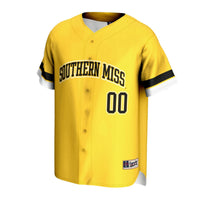Southern Miss Golden Eagles GameDay Greats NIL Pick-A-Player Lightweight Baseball Jersey - Gold