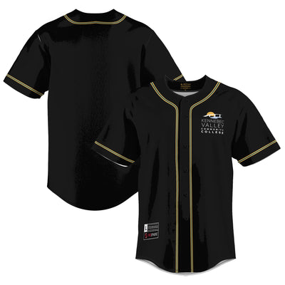 Kennebec Valley Community College GameDay Greats Lightweight Baseball Jersey - Black