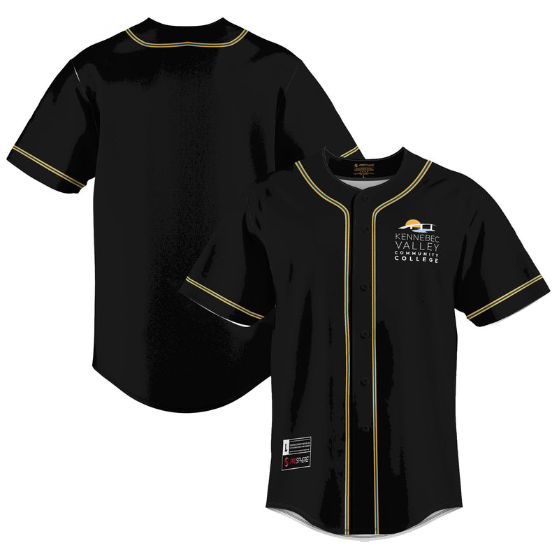 Kennebec Valley Community College GameDay Greats Lightweight Baseball Jersey - Black