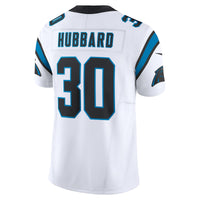 Carolina Panthers Chuba Hubbard Nike White Vapor F.U.S.E. Limited Jersey