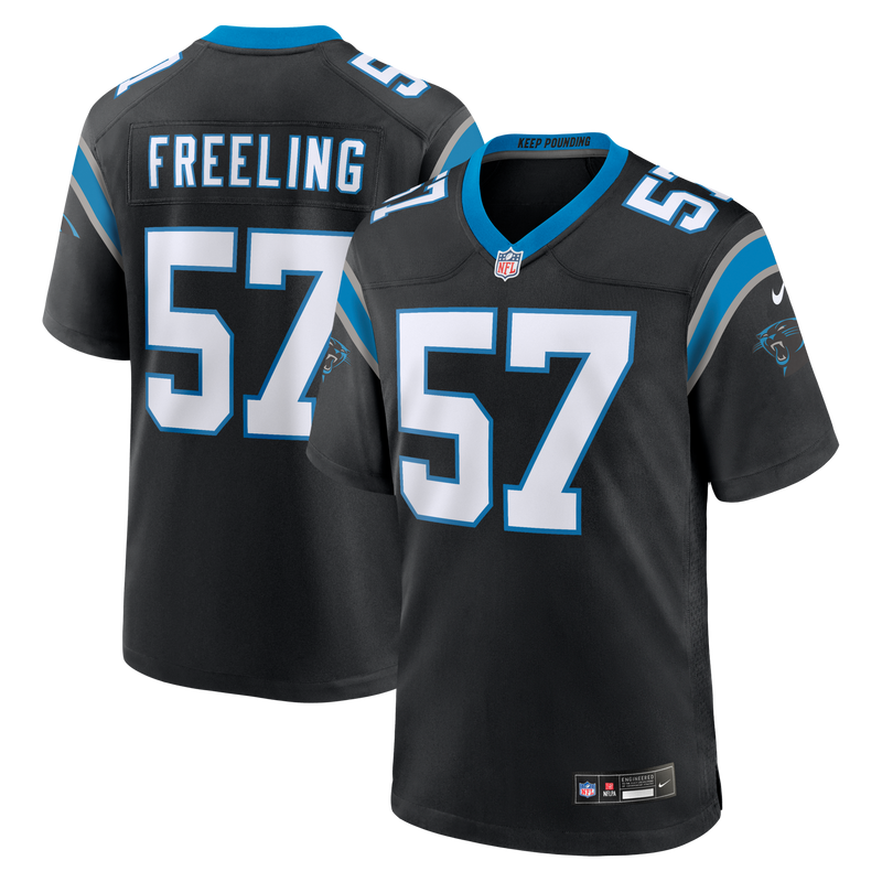 Carolina Panthers Monroe Freeling Nike Black 2026 NFL Draft First Round Pick No. 19 Team Game Jersey