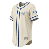Los Angeles Dodgers Stitches Natural Throwback Fashion Jersey