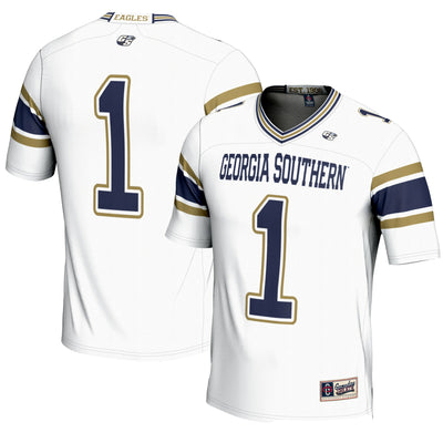 #1 Georgia Southern Eagles GameDay Greats Endzone Football Jersey - White