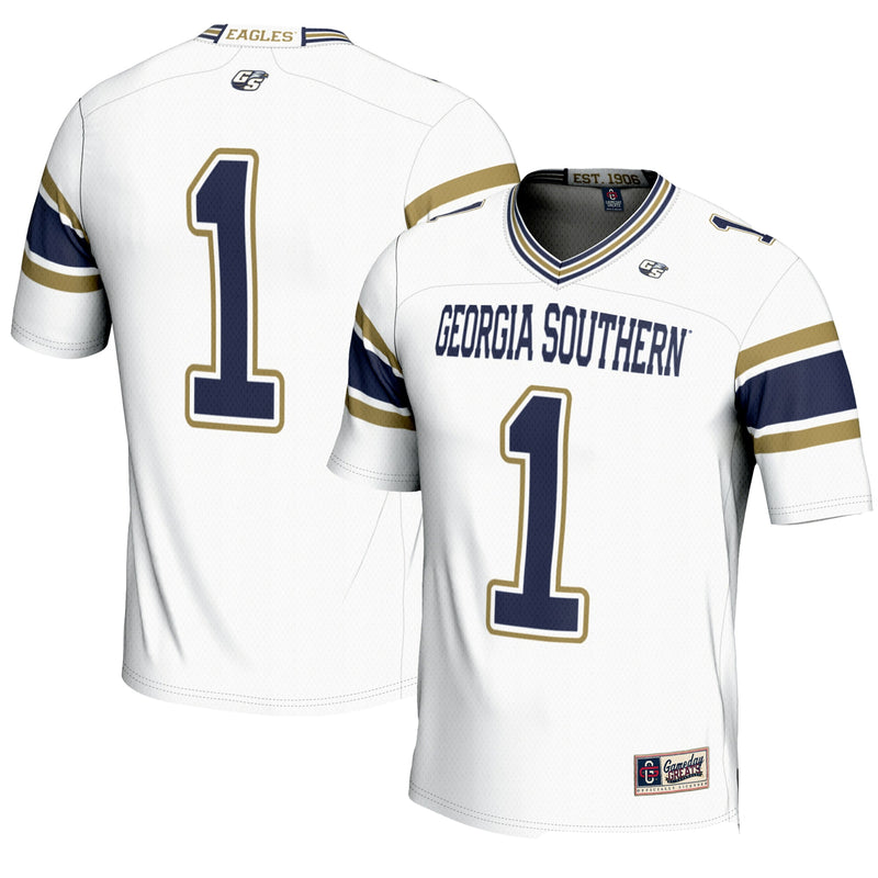 #1 Georgia Southern Eagles GameDay Greats Endzone Football Jersey - White