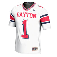 #1 Dayton Flyers GameDay Greats Football Jersey - White