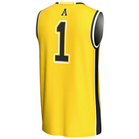#1 Appalachian State Mountaineers GameDay Greats Lightweight Basketball Jersey - Gold