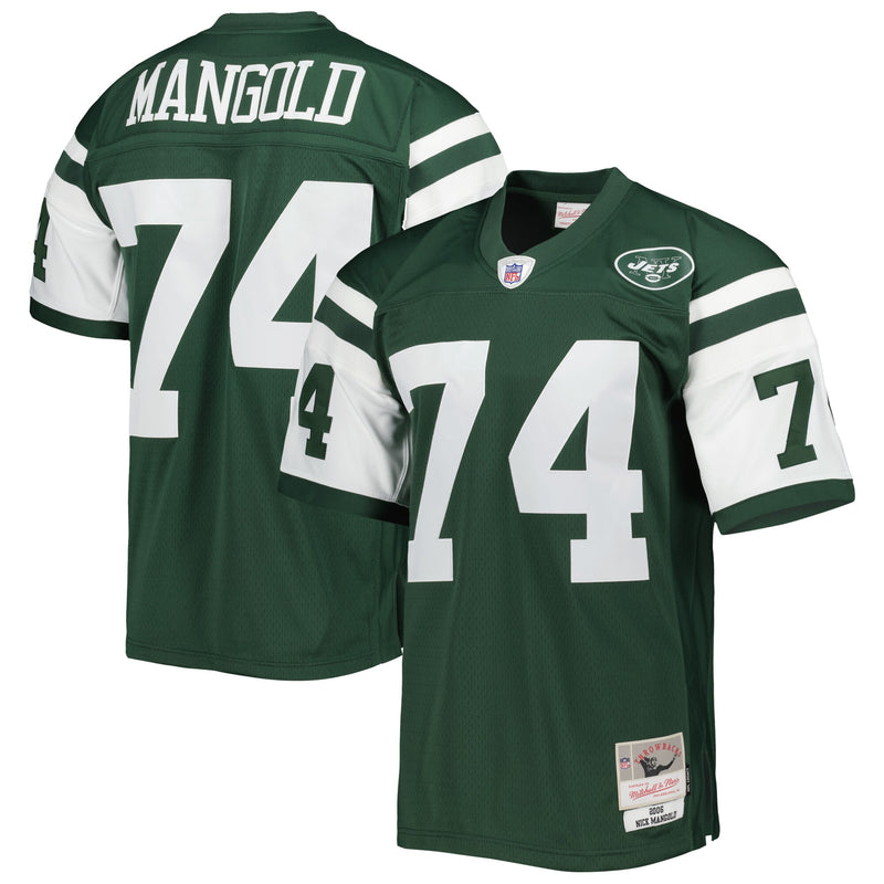 New York Jets Nick Mangold Mitchell & Ness Green Legacy Replica Jersey